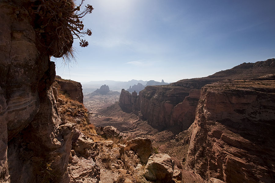 91   View of the gheralta mountains, home of many rock hewn orthodox churches   Ethiopia 